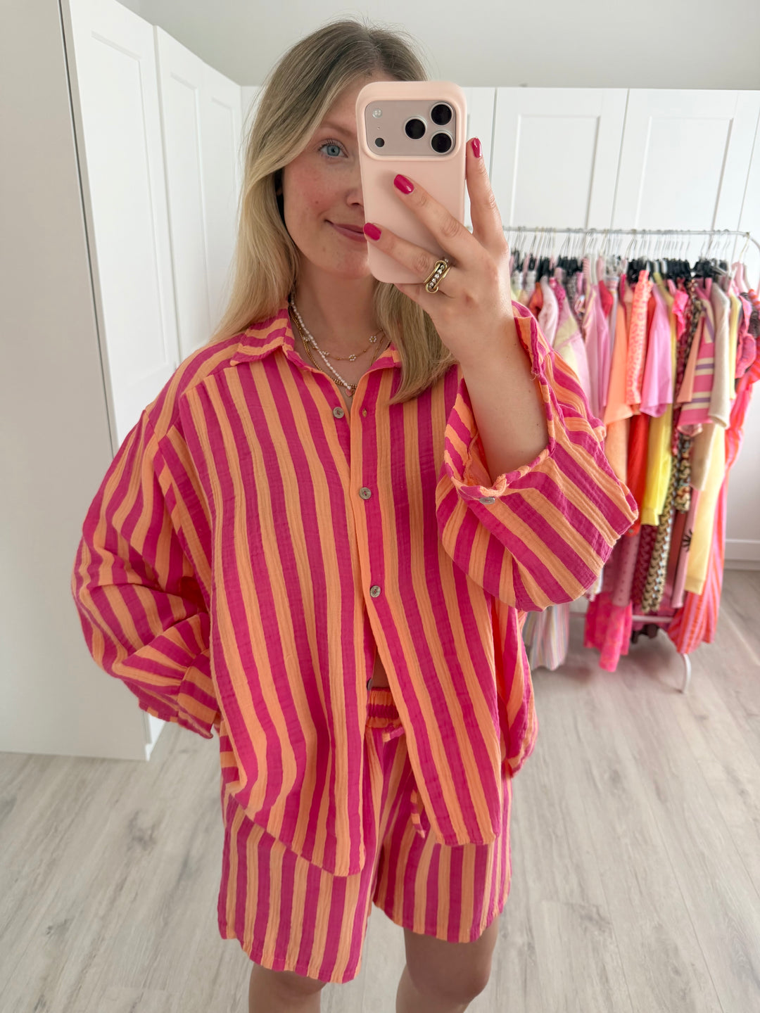 Musselinbluse Bold Stripes