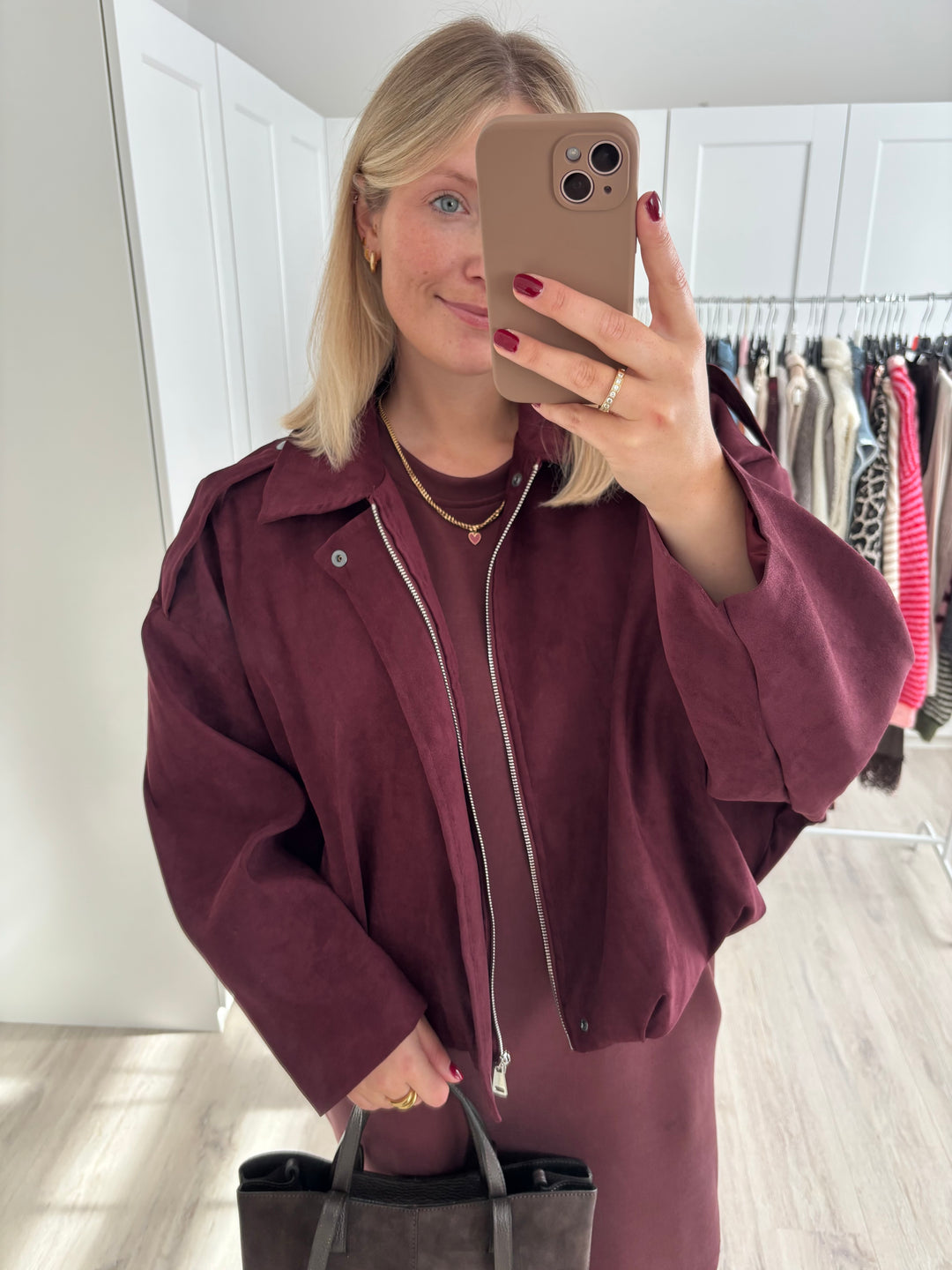 Velour Jacke