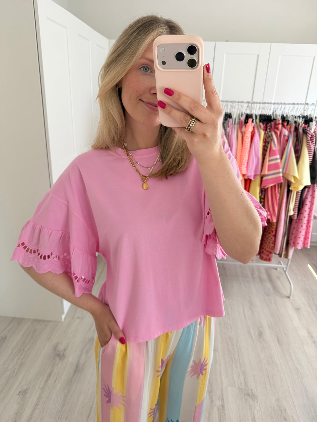Lace Cotton T-Shirt