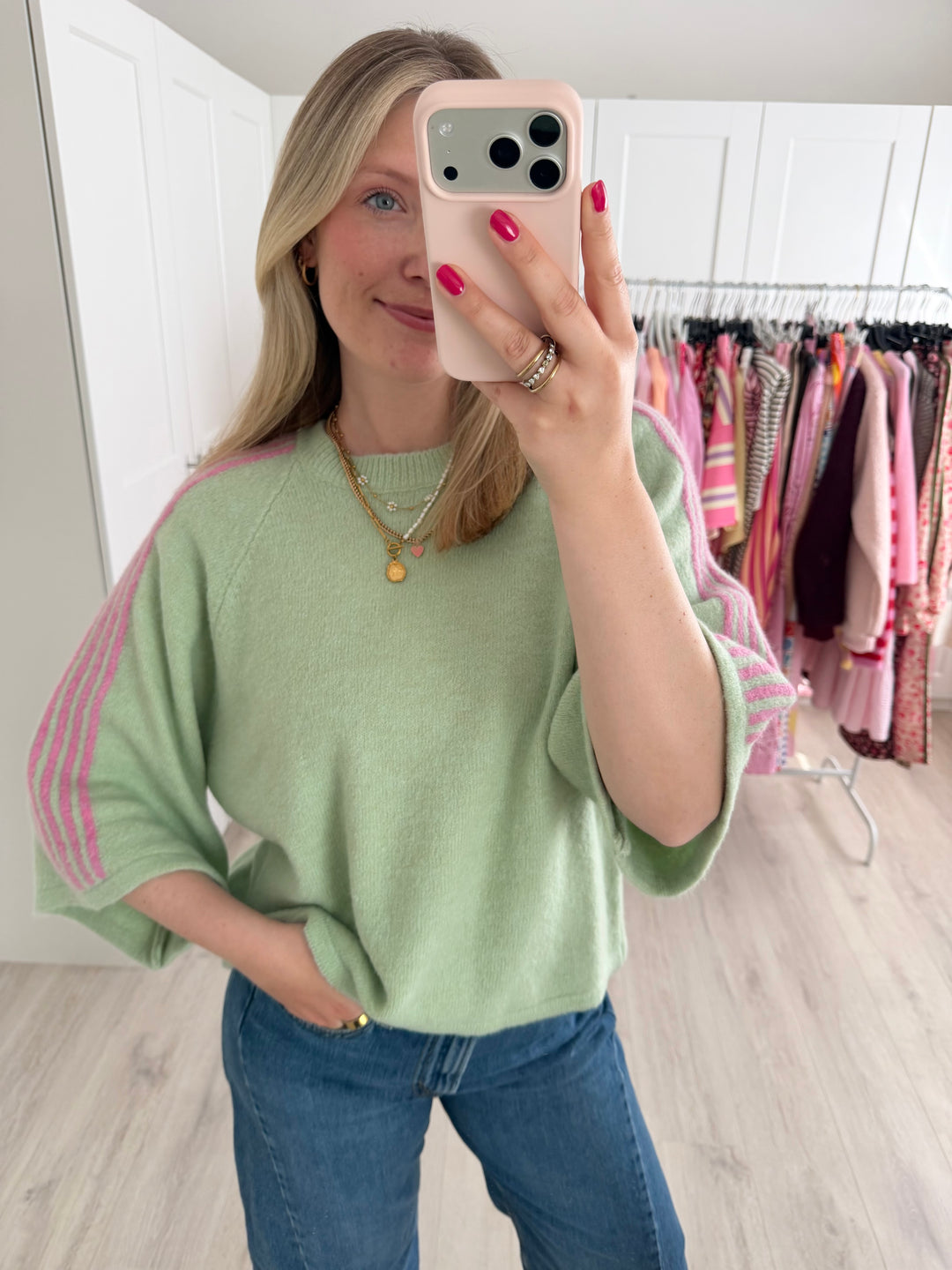 Basic Knit Striped Pullover
