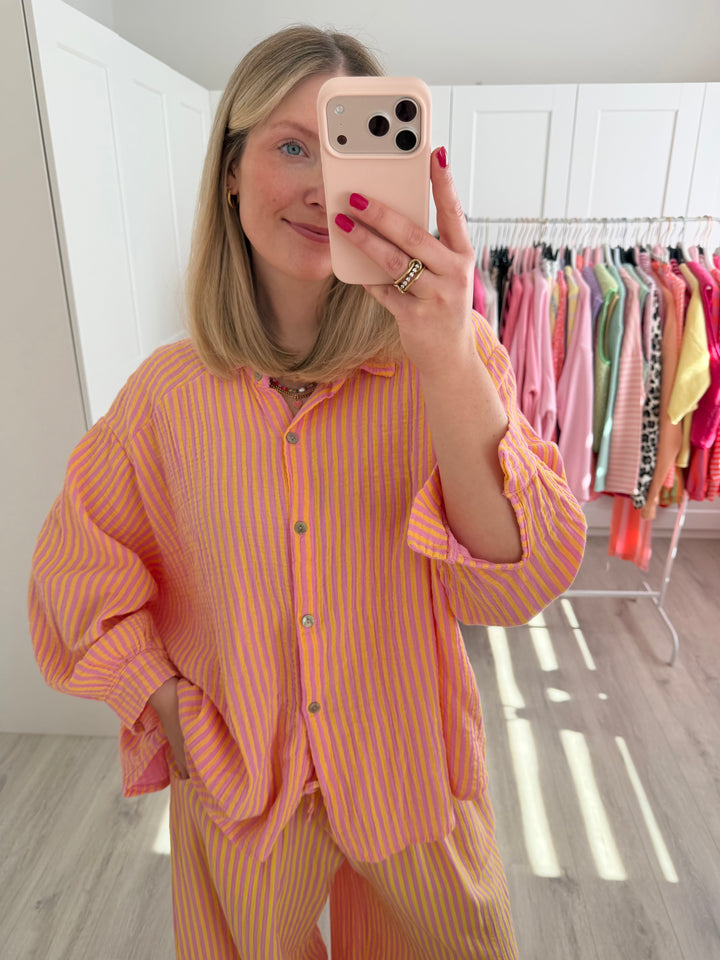Musselinbluse Happy Stripes