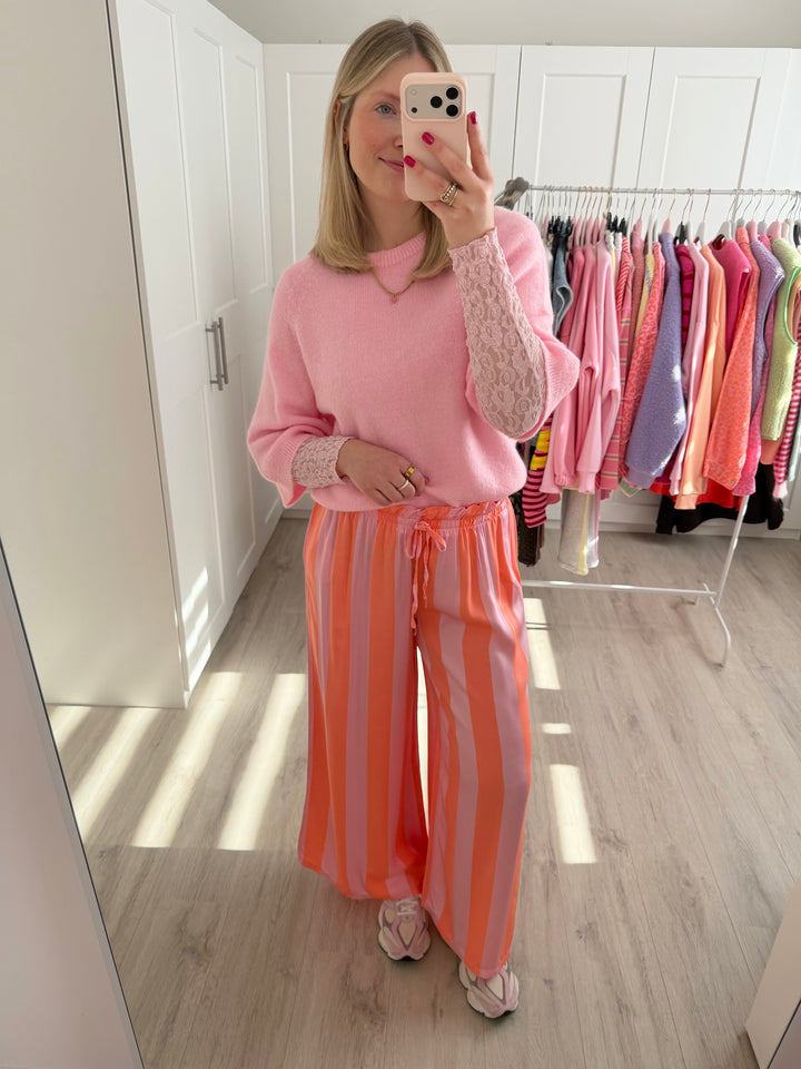 Shiny Bold Striped Hose