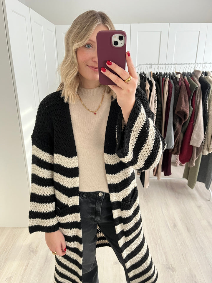 Strickmantel Lucky Stripes