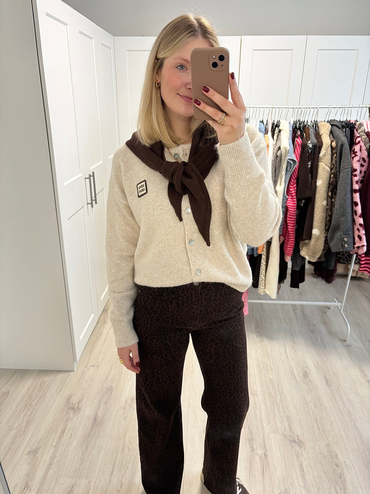 Brown Leoprint Jeans