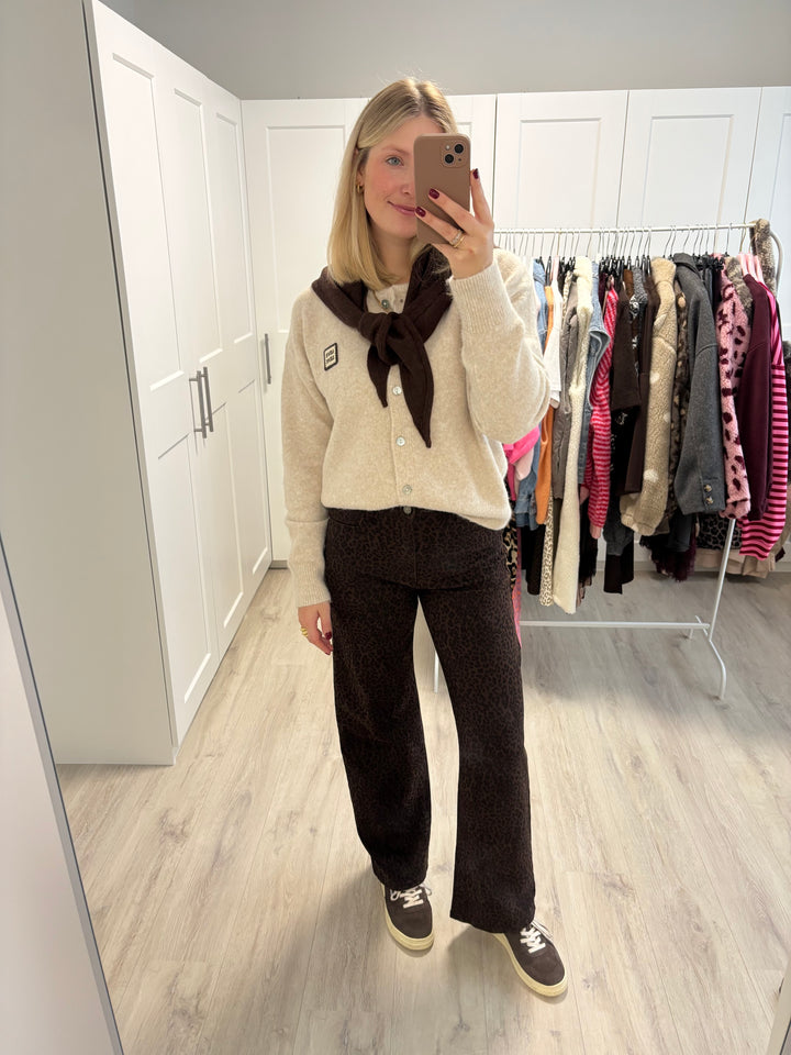 Brown Leoprint Jeans