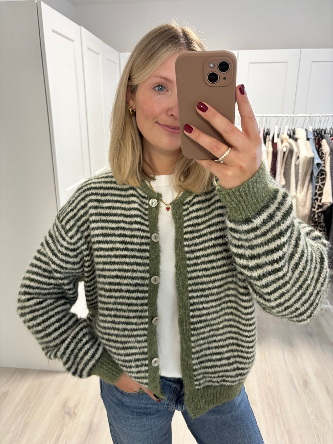 Supersoft Striped Cardigan