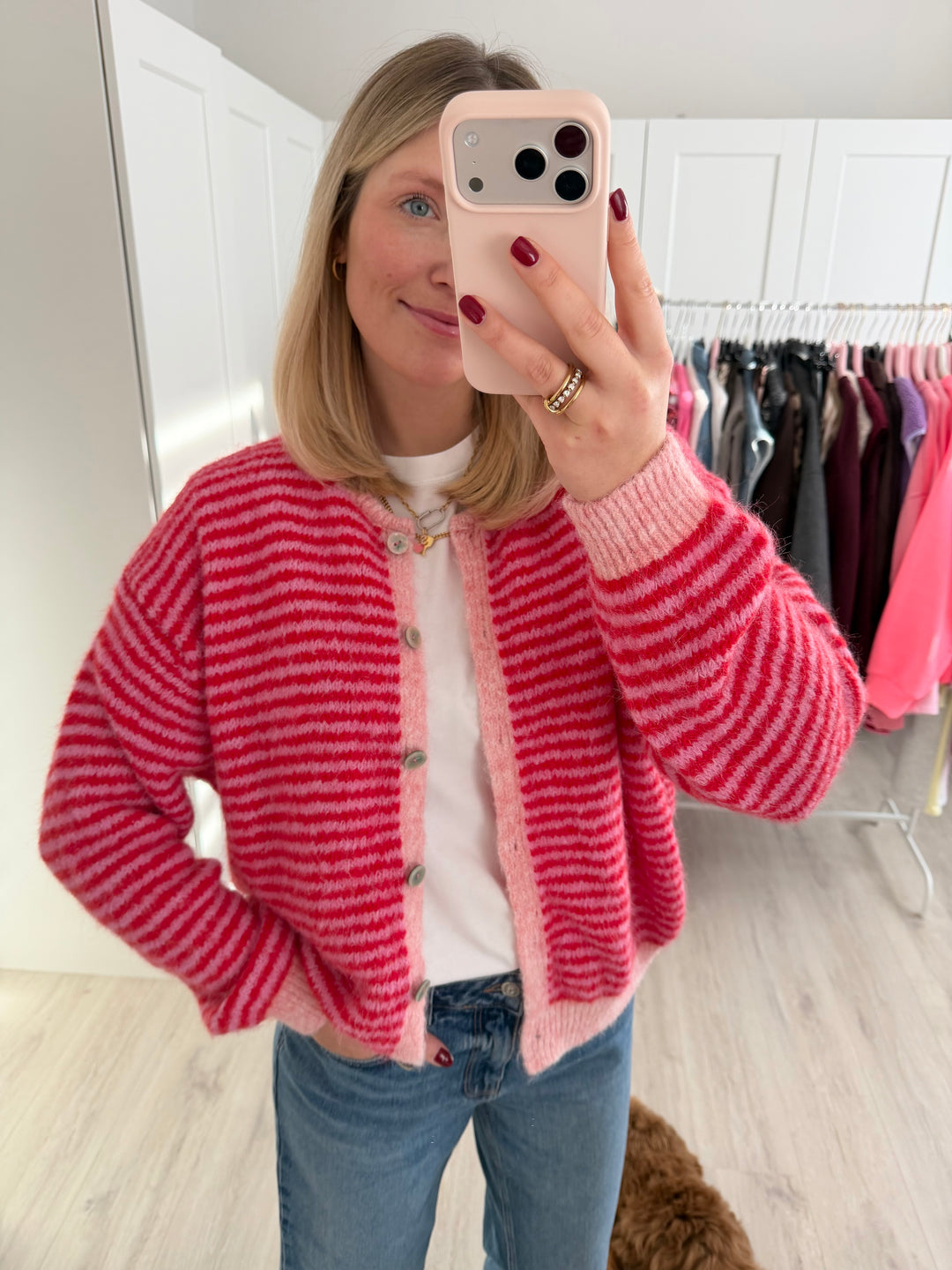 Supersoft Striped Cardigan