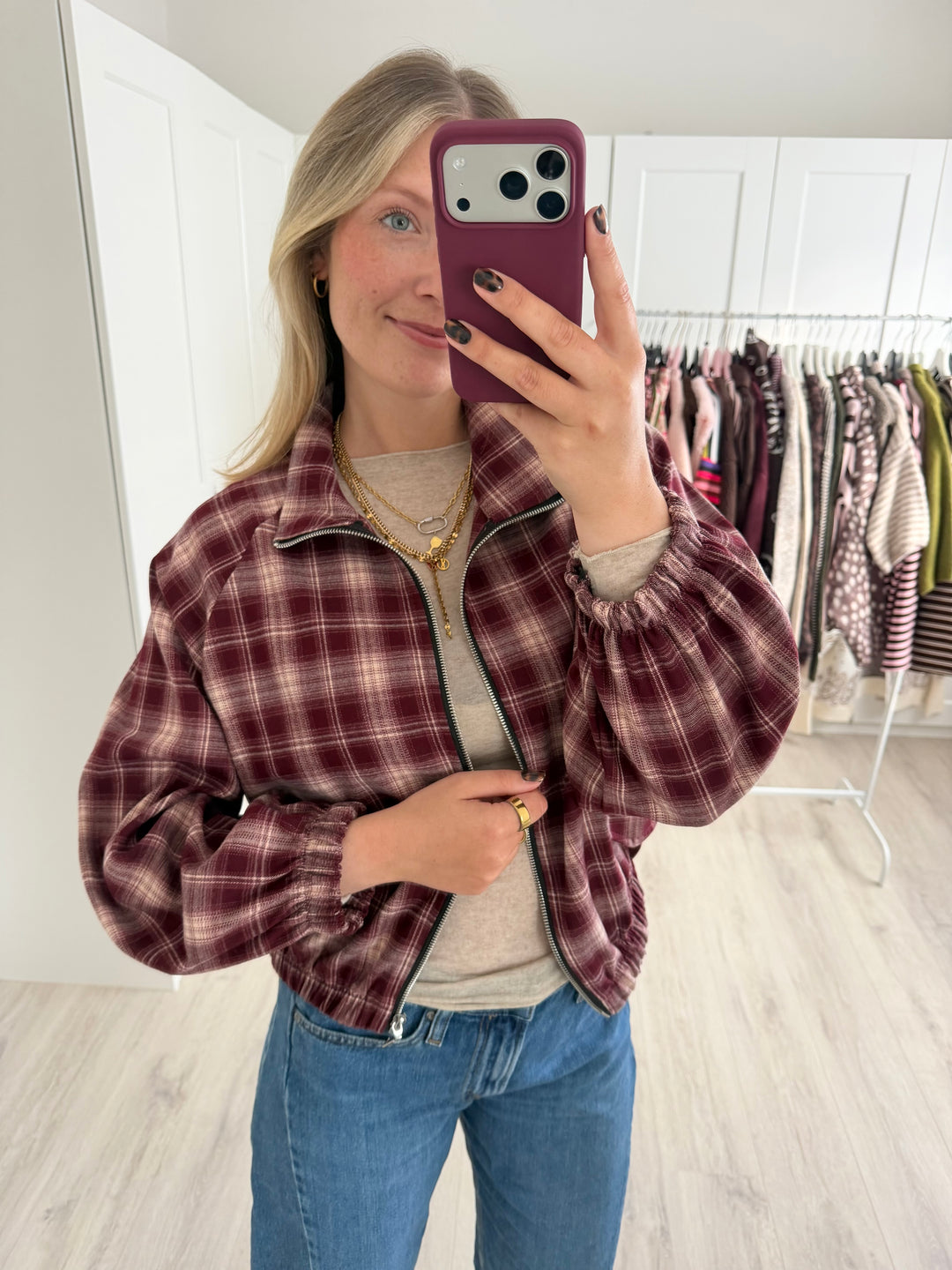 Plaid Jacke