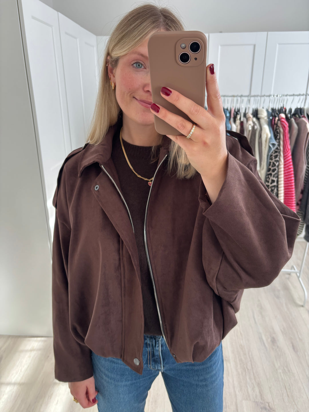Velour Jacke
