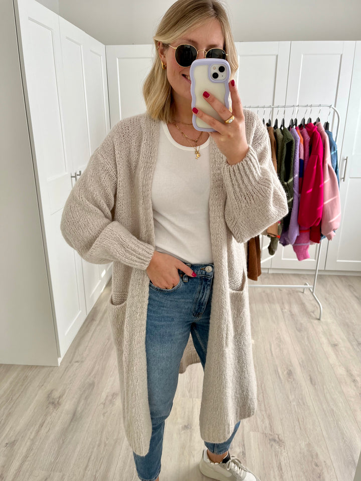 Strickmantel Knit Love - Beige