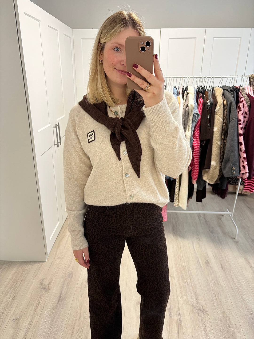 Brown Leoprint Jeans