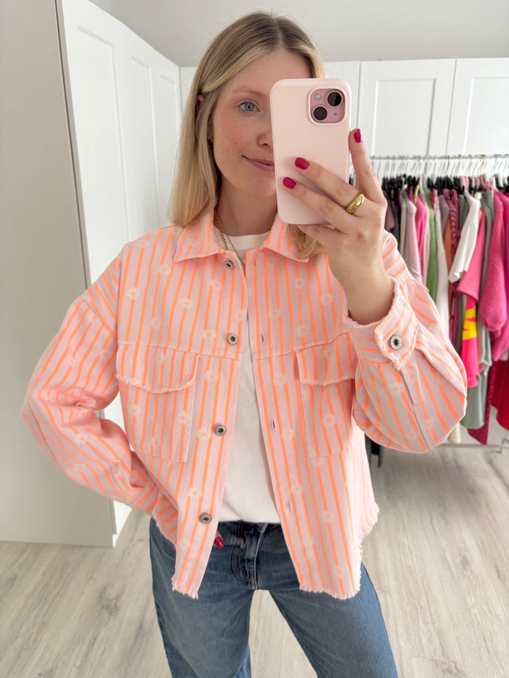Jeansjacke Flowers