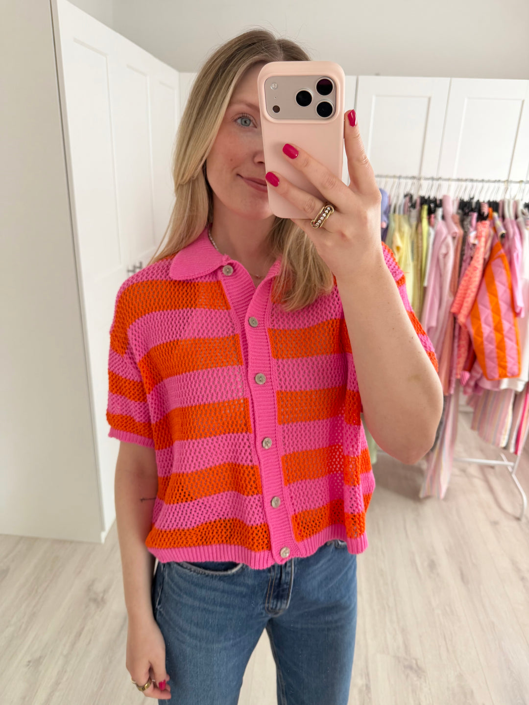 Crochet Polo Shirt