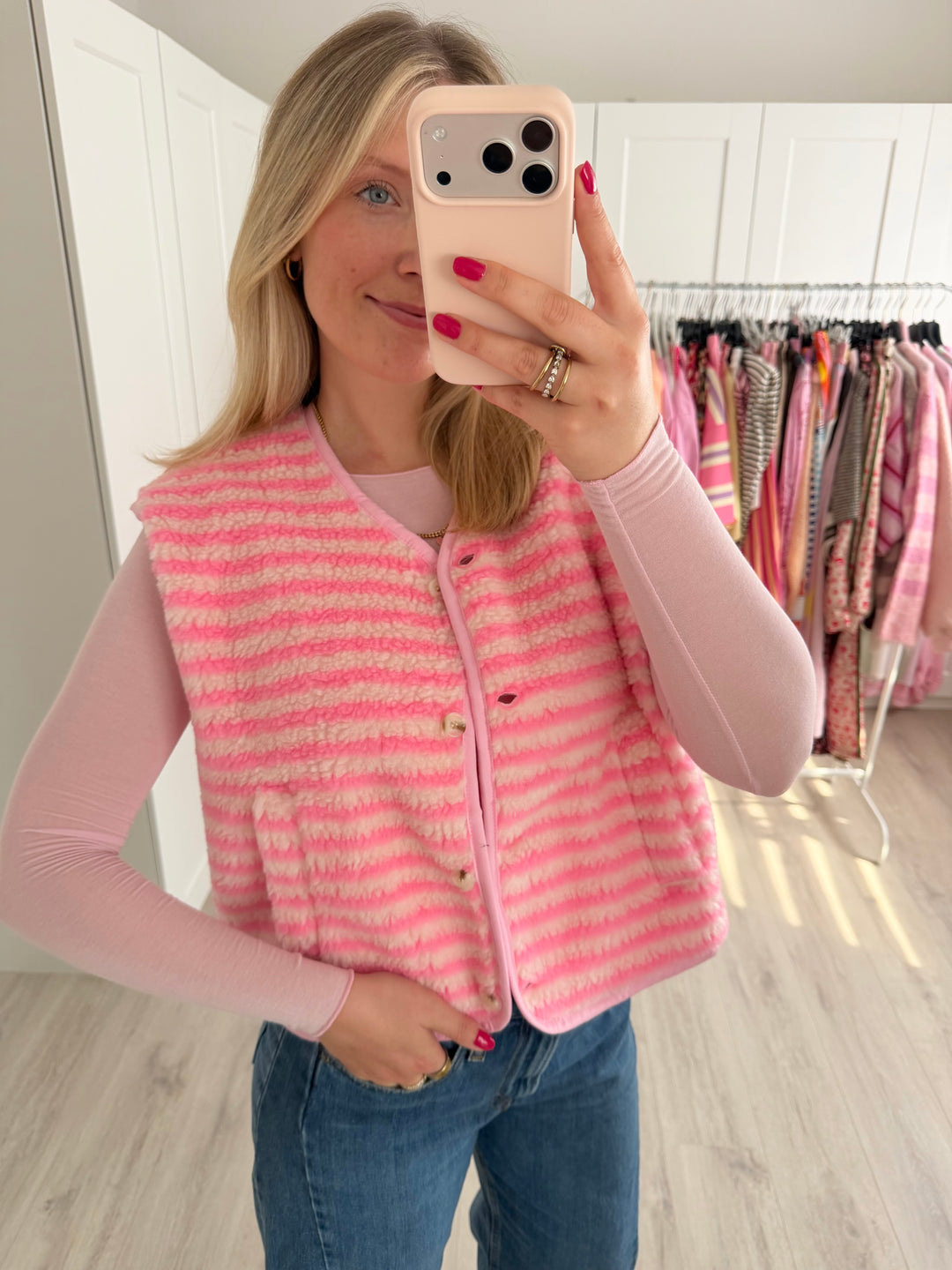 Striped Teddy Weste