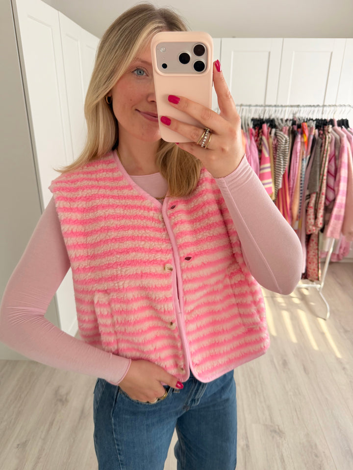 Striped Teddy Weste