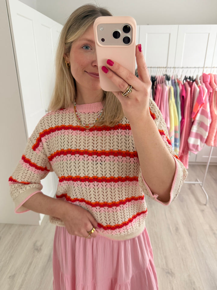Striped Crochet Shirt