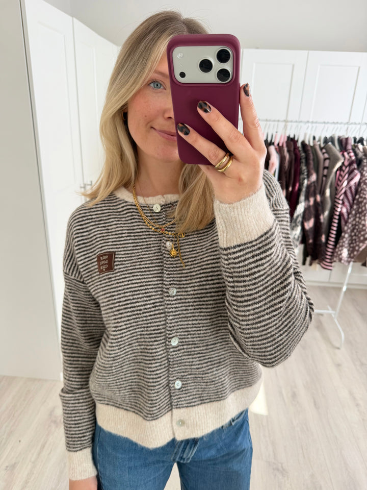 Self Love Club Striped Cardigan