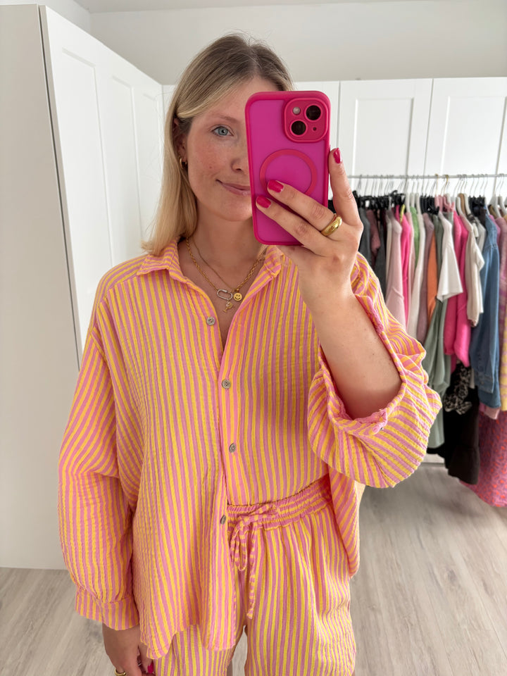 Musselinbluse Happy Stripes