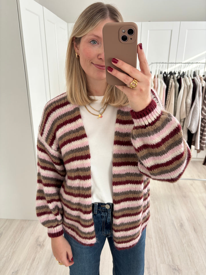 Cozy Striped Cardigan
