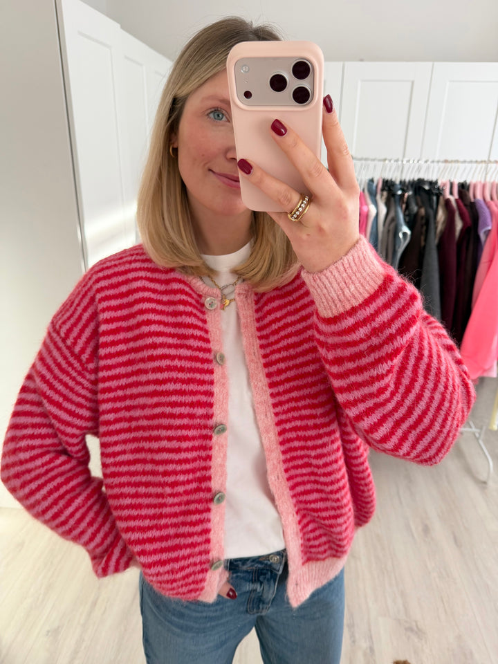 Supersoft Striped Cardigan