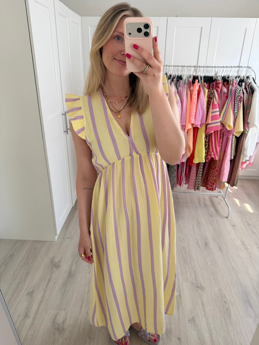 Bold Stripes Musselinkleid
