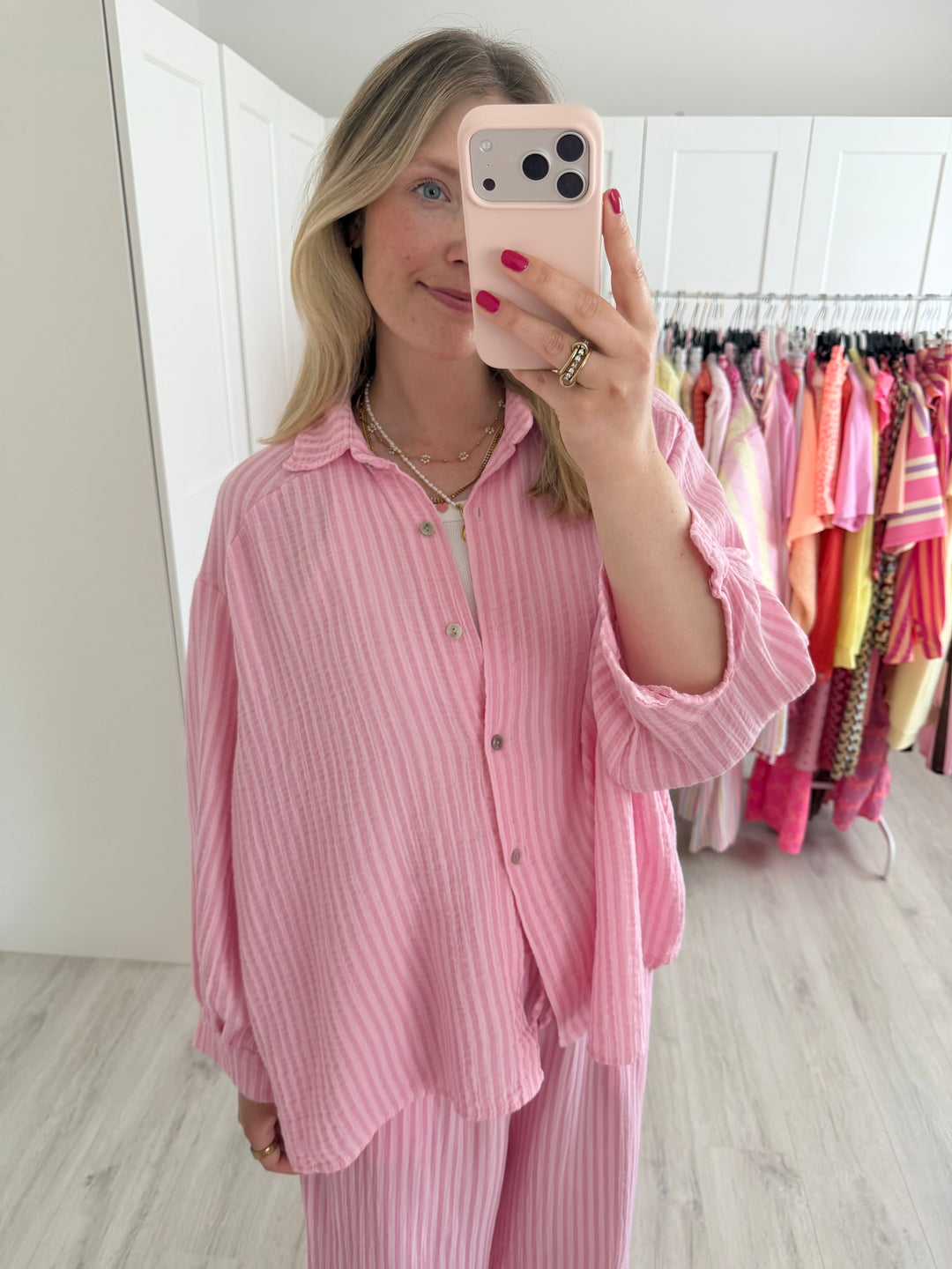 Musselinbluse Happy Stripes