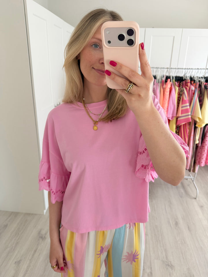 Lace Cotton T-Shirt