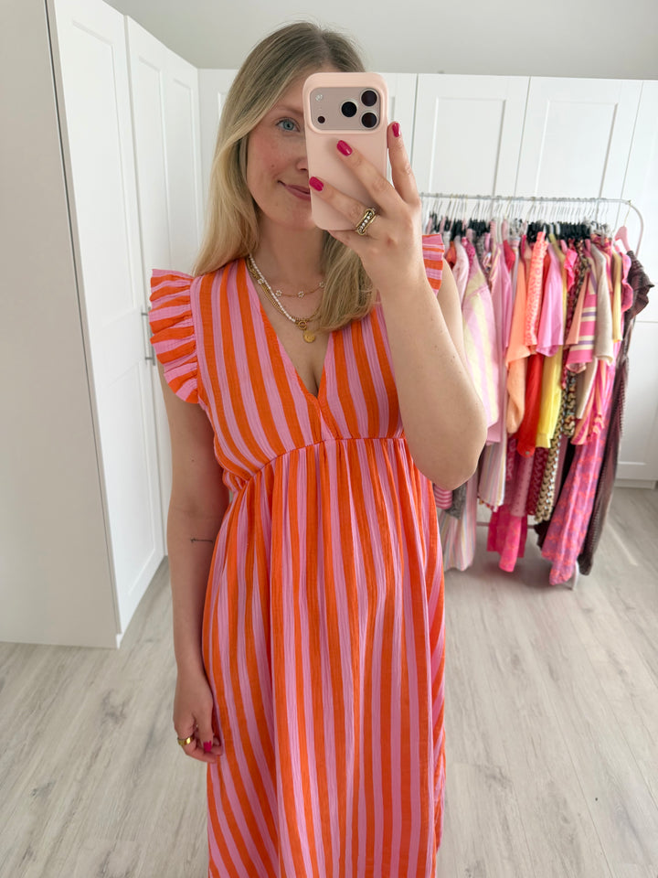 Bold Stripes Musselinkleid