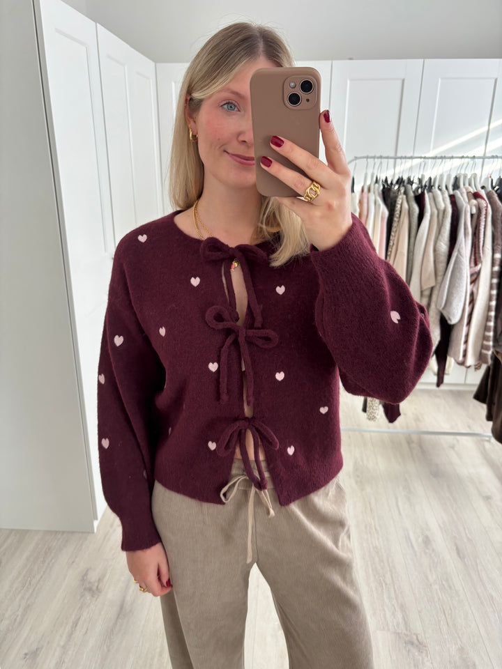 Bow Cardigan Hearts