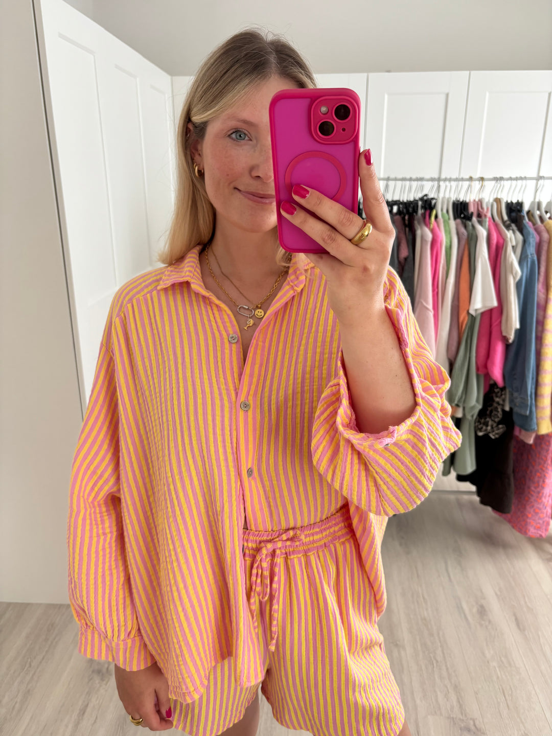 Musselinbluse Happy Stripes