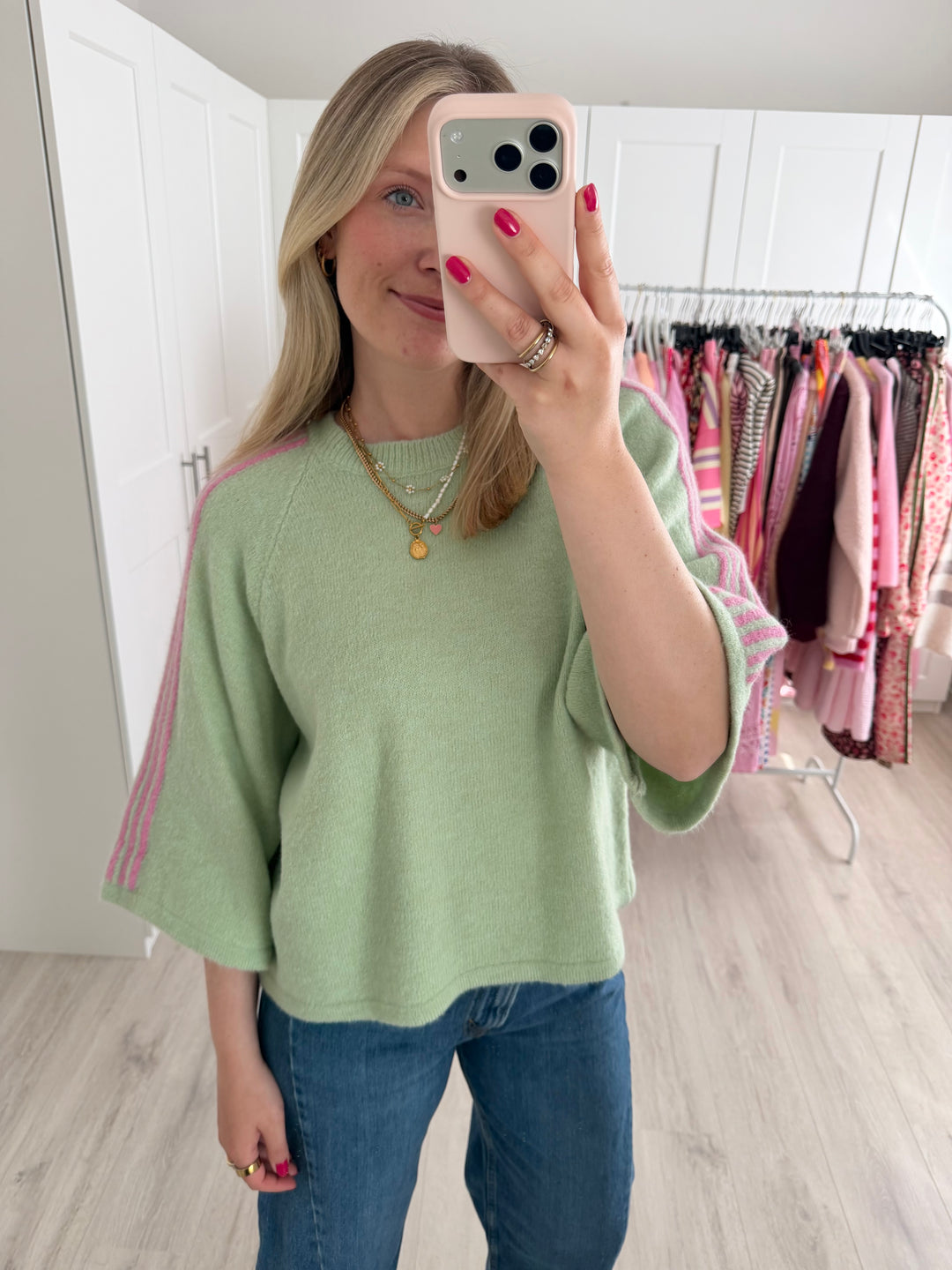 Basic Knit Striped Pullover