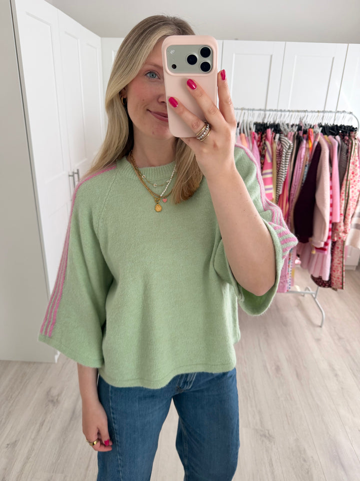Basic Knit Striped Pullover