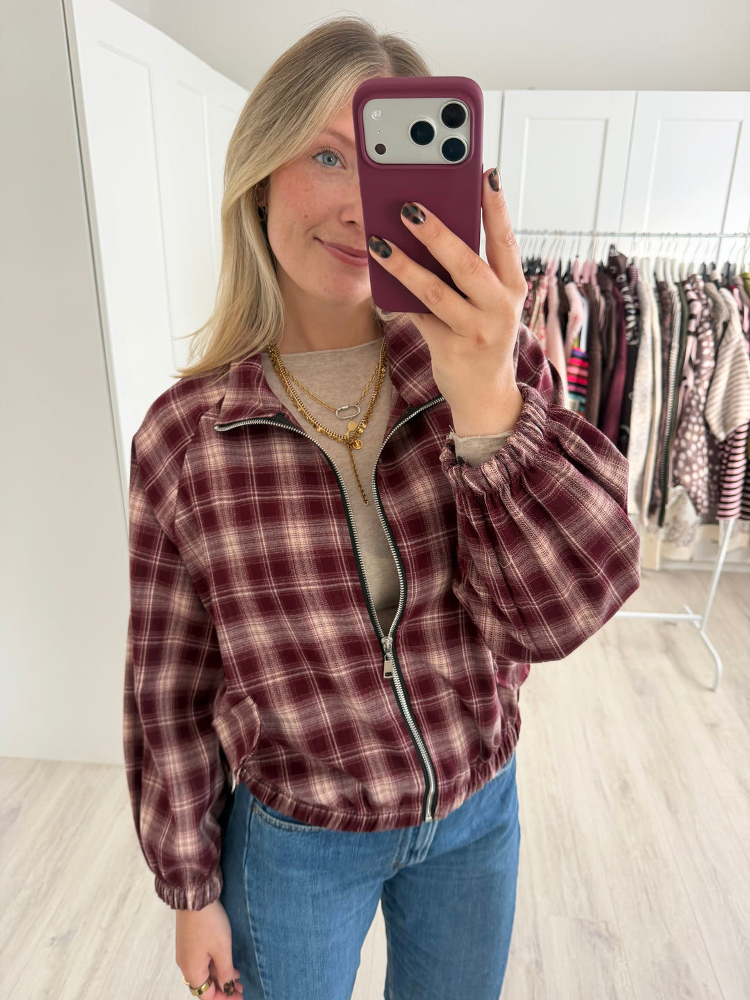 Plaid Jacke