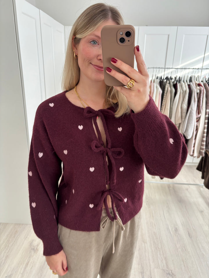 Bow Cardigan Hearts