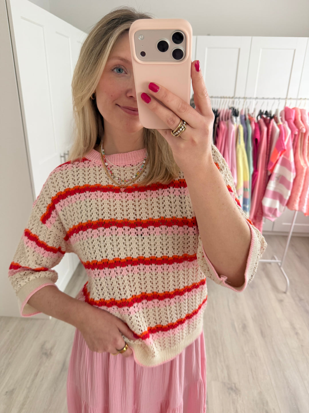 Striped Crochet Shirt