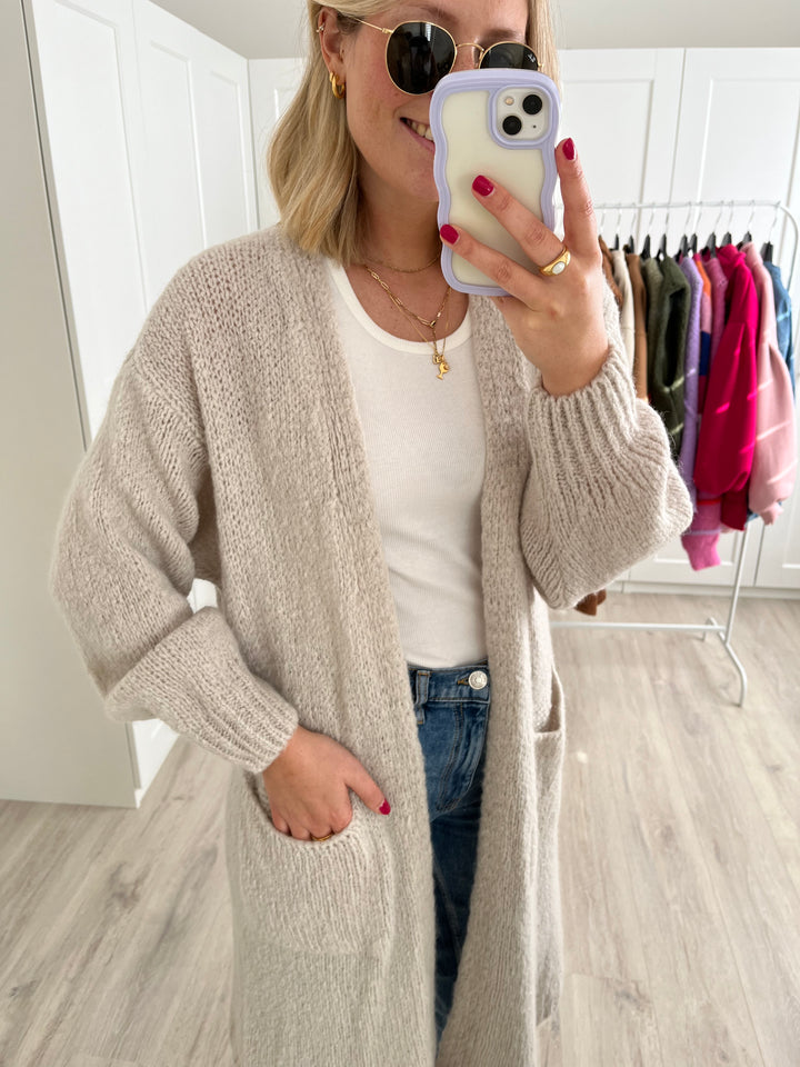 Strickmantel Knit Love - Beige