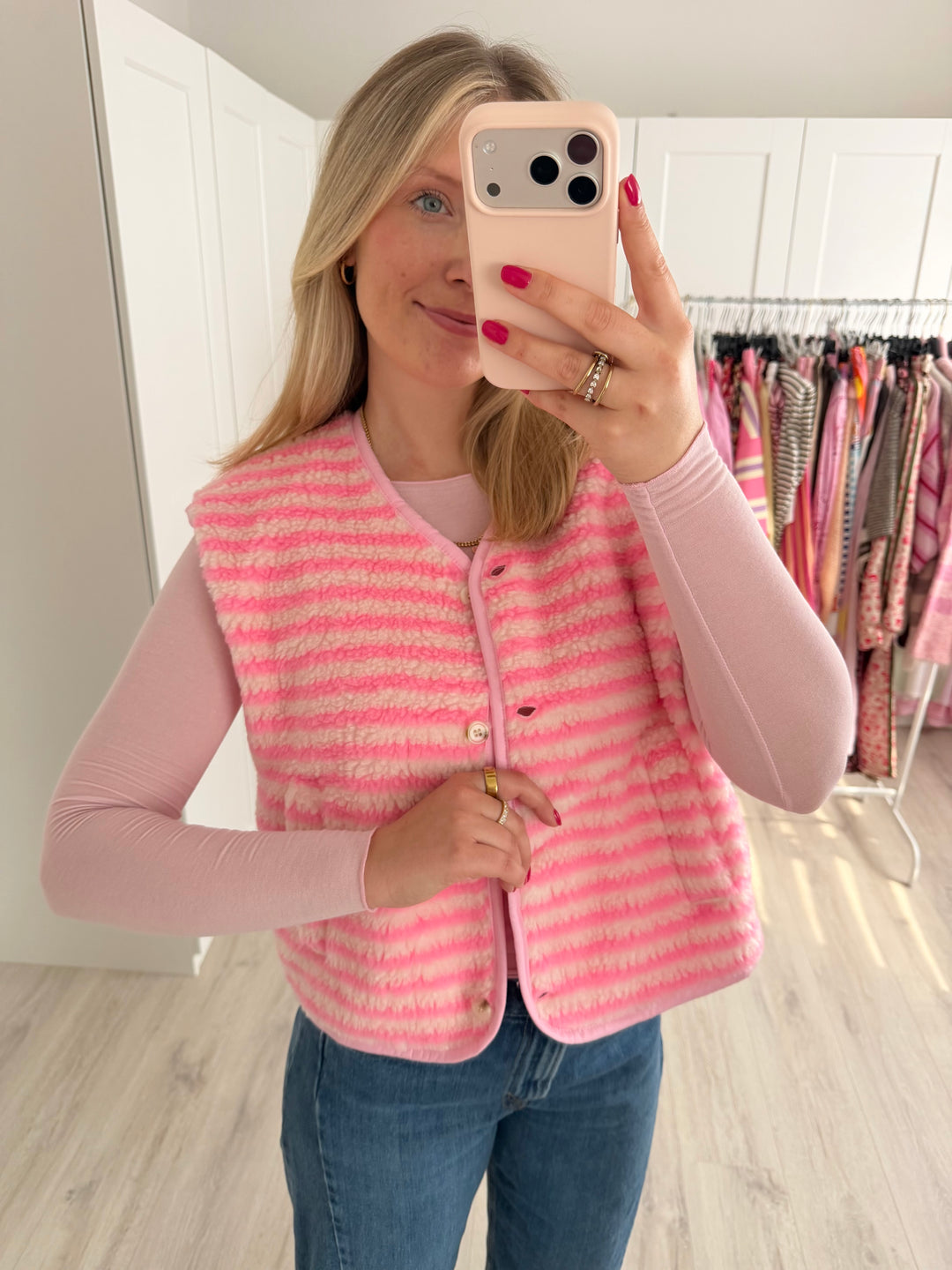 Striped Teddy Weste