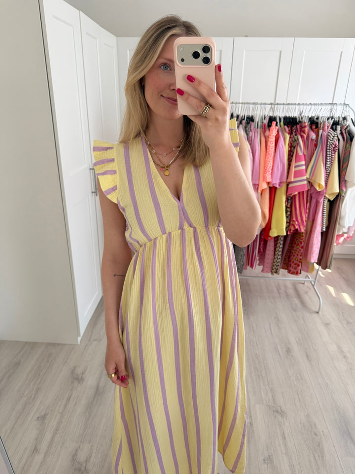Bold Stripes Musselinkleid