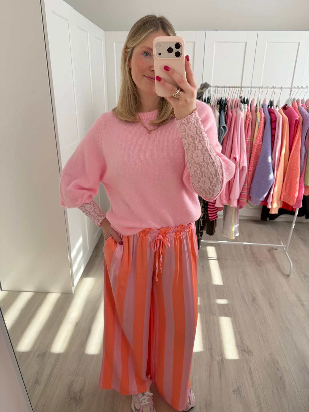 Shiny Bold Striped Hose