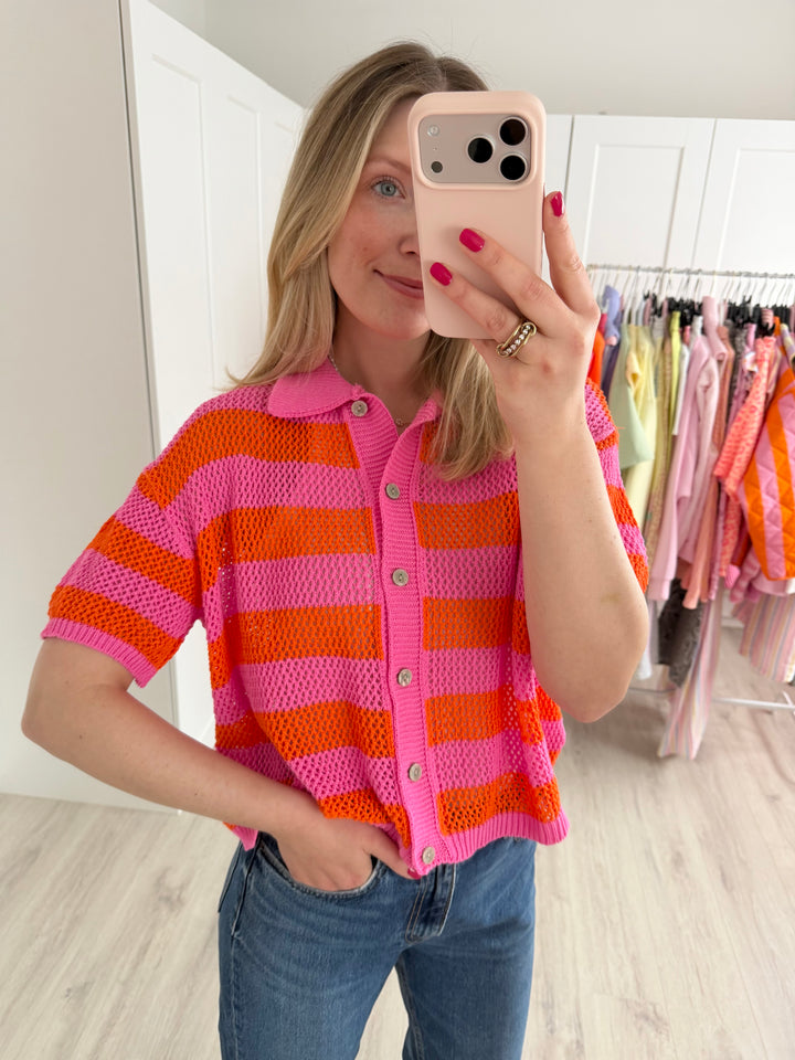 Crochet Polo Shirt