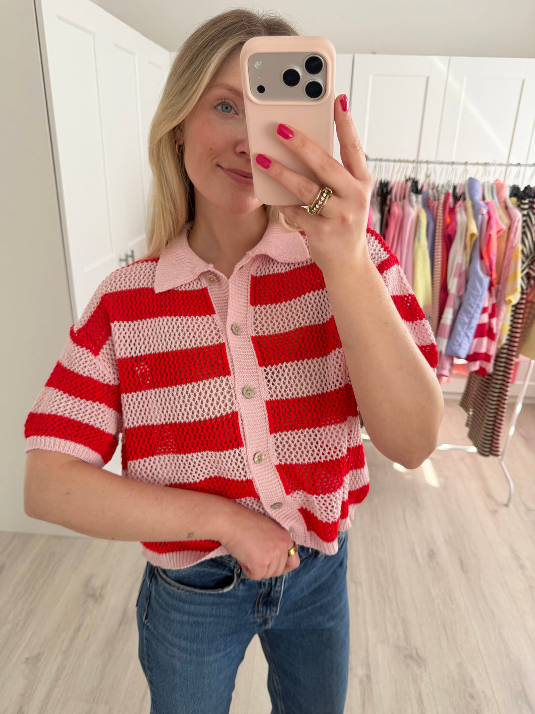 Crochet Polo Shirt