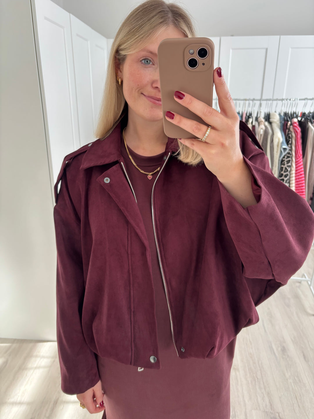 Velour Jacke