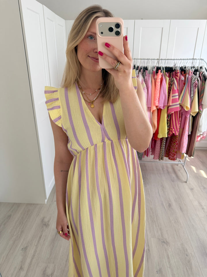 Bold Stripes Musselinkleid