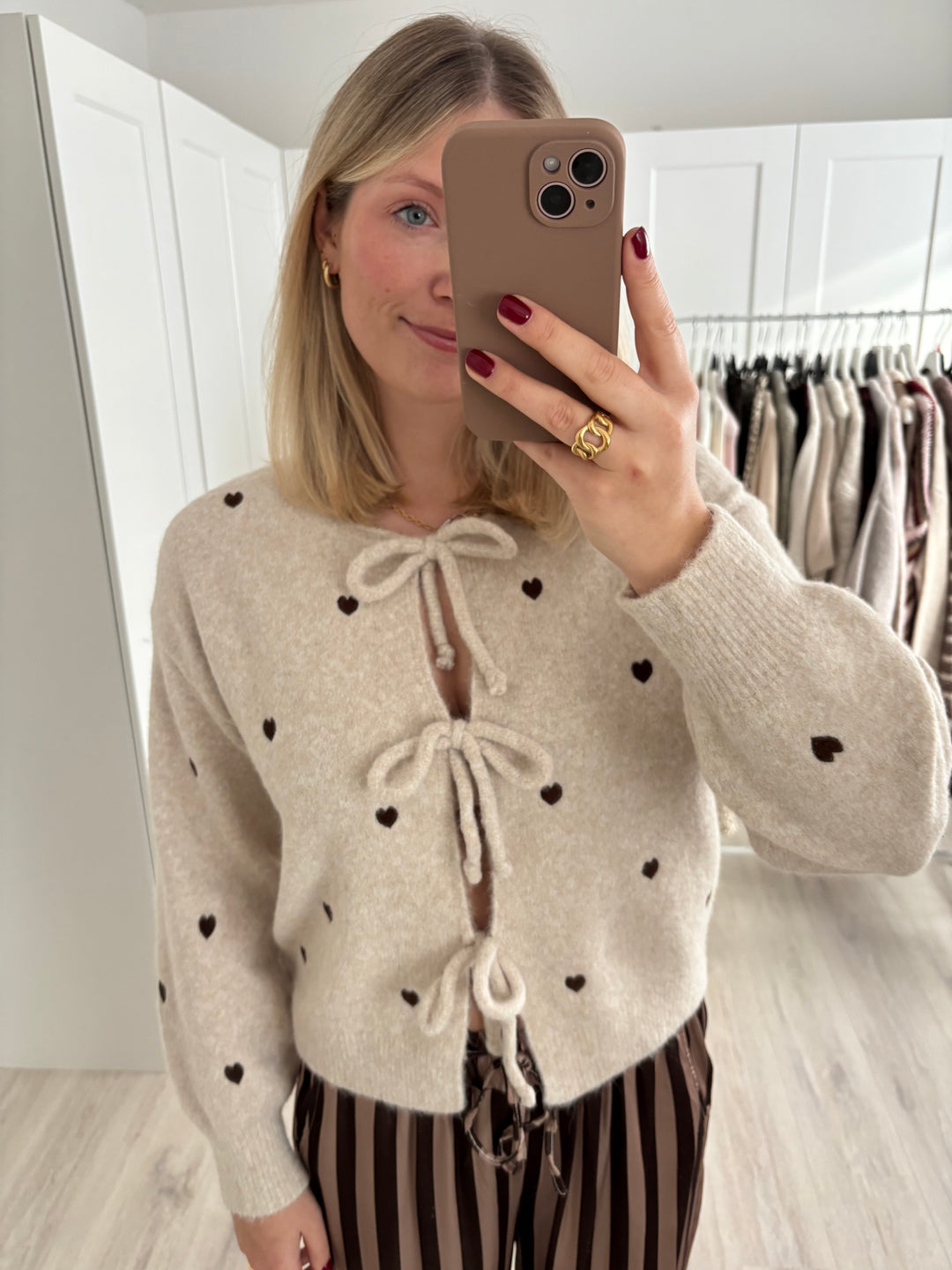 Bow Cardigan Hearts