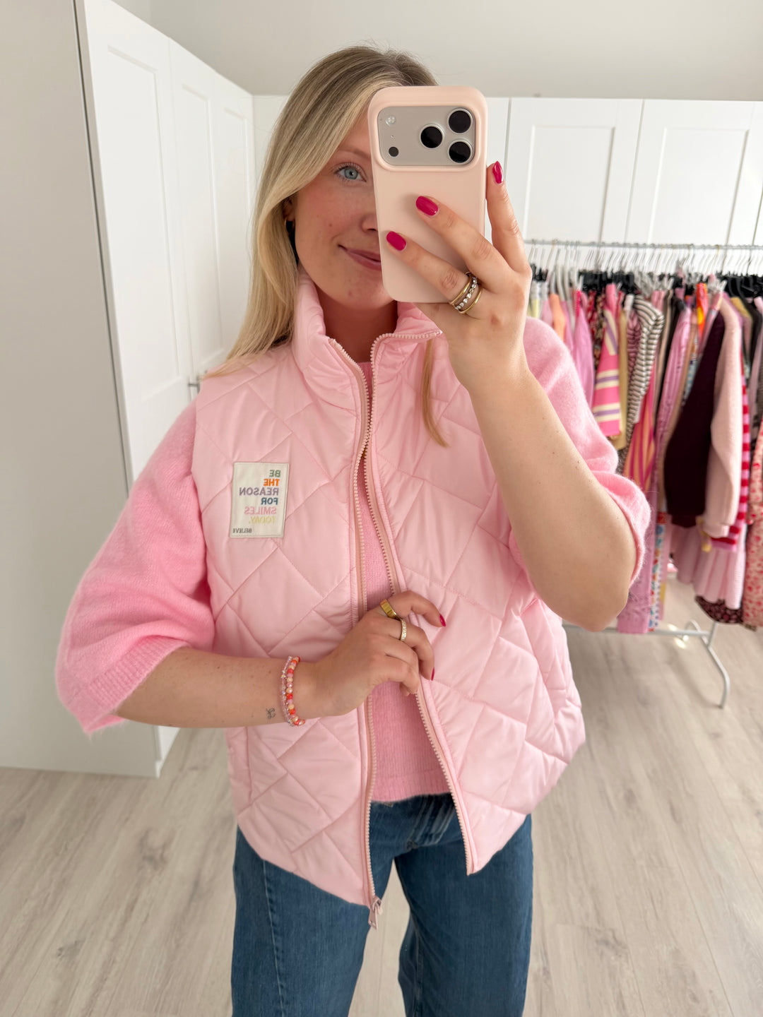 Padded Zipper Weste