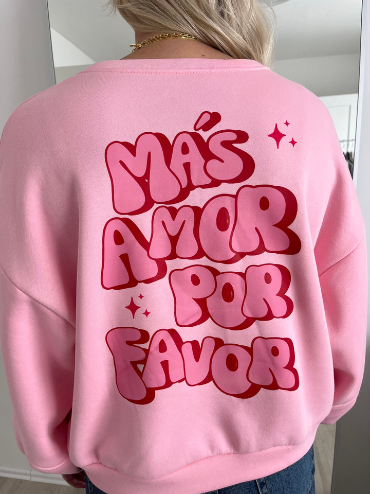 Sweater Amor por favor - Rosa