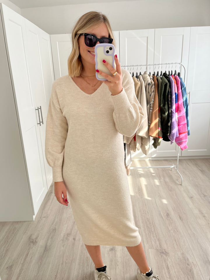 Strickkleid Knit It! - Beige