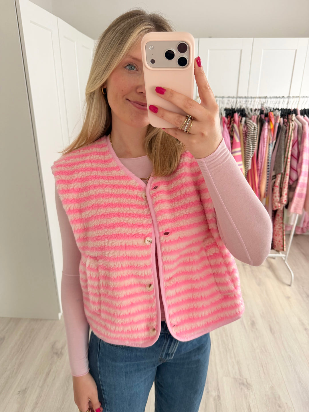 Striped Teddy Weste