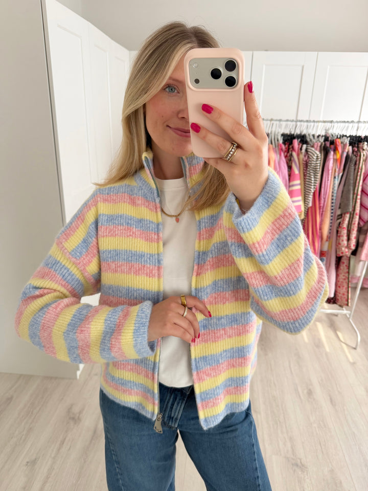 Rainbow Zipper Cardigan