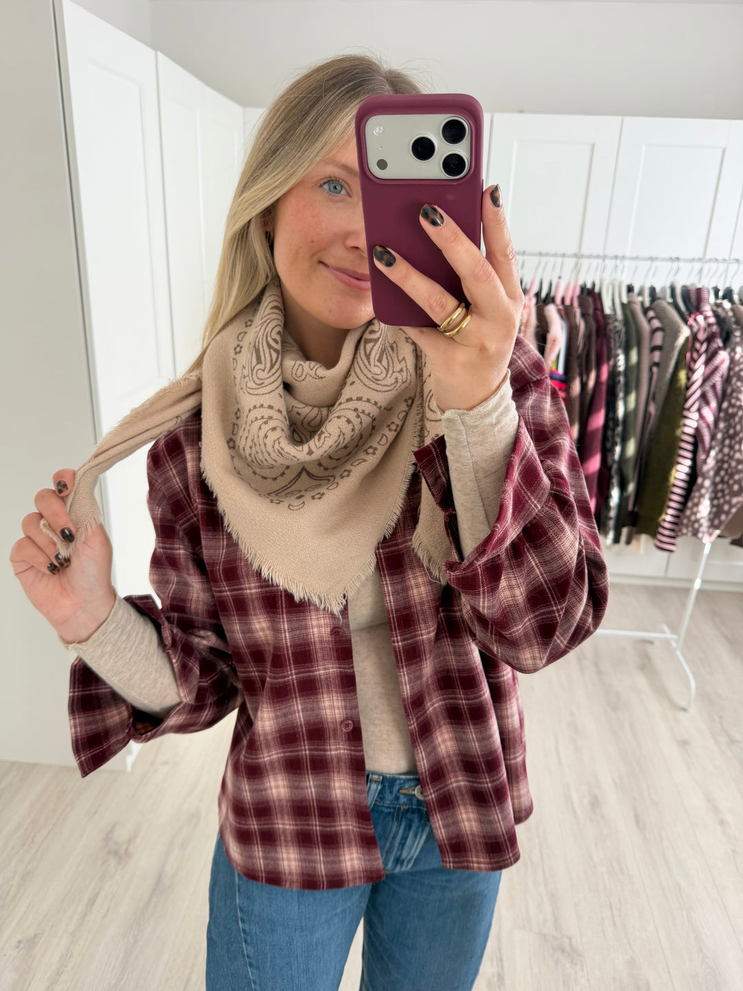 Paisley Knit Tuch